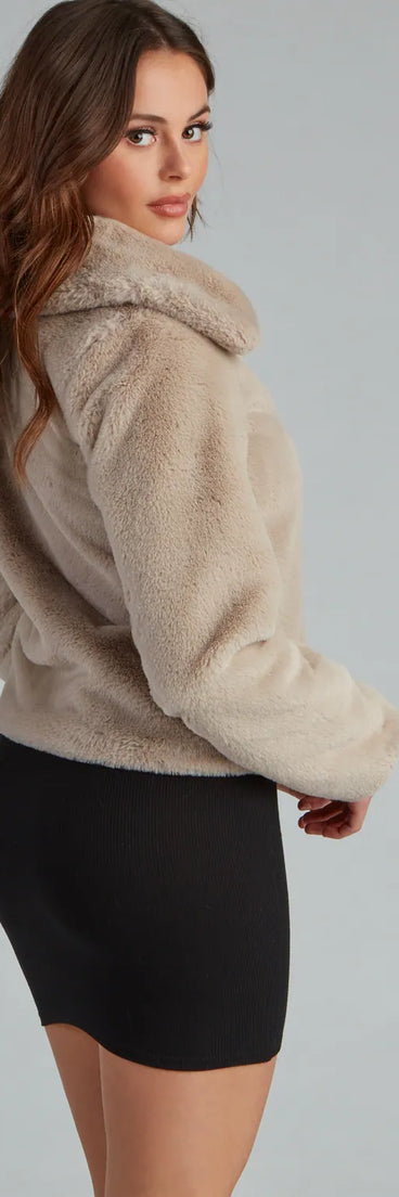 Casual Chic Faux Fur Jacket