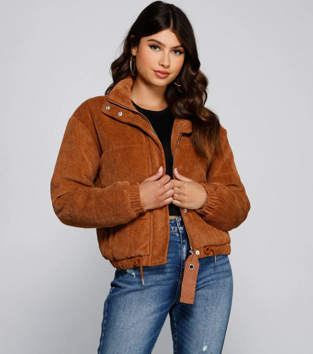 Trend Alert Corduroy Puffer Jacket