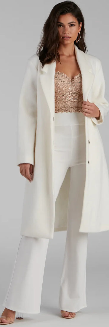 Winter Beauty Wool Trench Coat