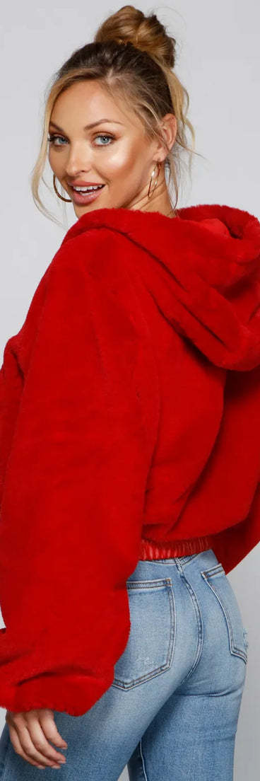 Fuzzy Feels Faux Fur Hoodie