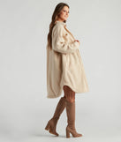 Cozy Days Sherpa Longline Shacket