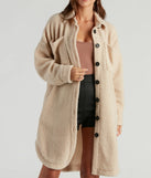 Cozy Days Sherpa Longline Shacket