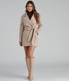 Elevated Chic Belted Faux Wool Coat