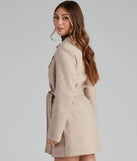 Elevated Chic Belted Faux Wool Coat