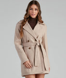 Elevated Chic Belted Faux Wool Coat