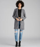 New York Faux Wool Trench Coat