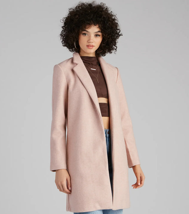 Big City Lapel Long Coat