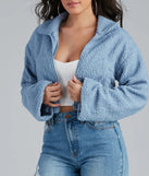 Keep It Chic Sherpa Cropped Jacket