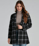 Pretty And Posh Plaid Coat