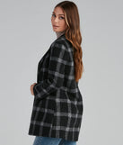 Pretty And Posh Plaid Coat