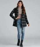 Pretty And Posh Plaid Coat