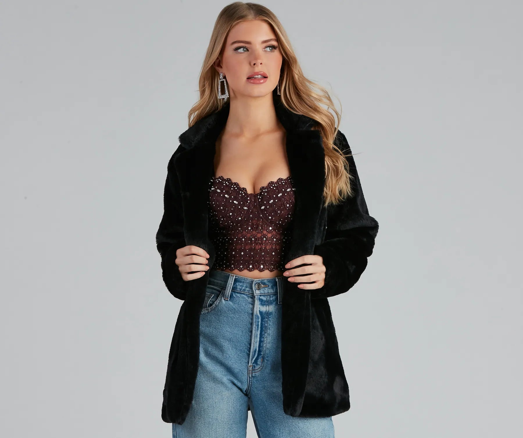 Layered In Luxe Faux Fur Coat | Windsor