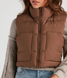 Small Town Girl Puffer Crop Vest