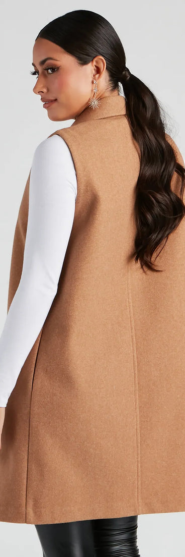 Autumn Chill Faux Wool Vest