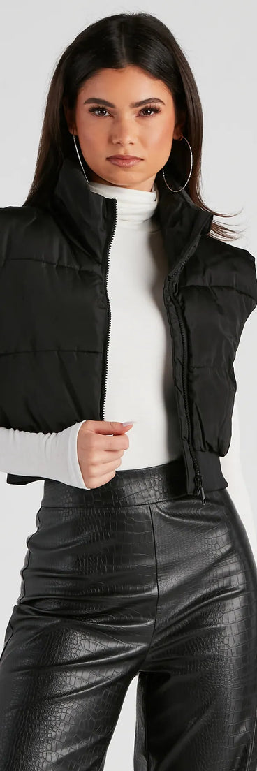 Winter Must-Have Cropped Puffer Vest