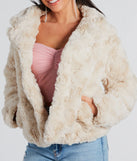 Top Trendsetter Textured Faux Fur Coat
