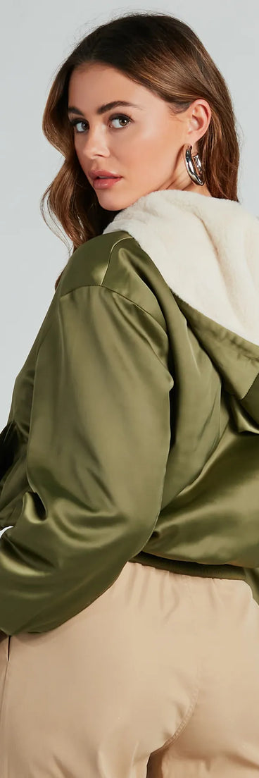 Like No Other Reversible Satin Bomber Jacket