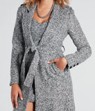 Uptown Girl Tweed Belted Trench Coat