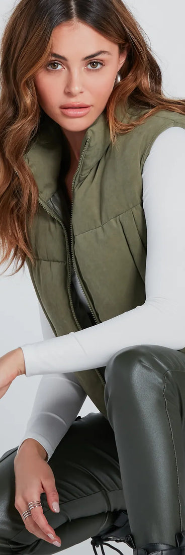 Aspen Bound Brushed Twill Puffer Vest