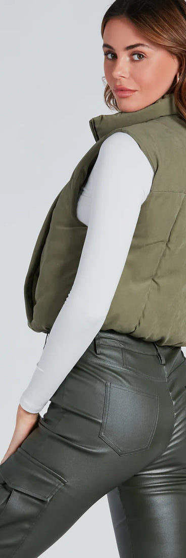 Aspen Bound Brushed Twill Puffer Vest
