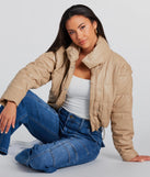 Sleek As Can Be Faux Leather Puffer Jacket