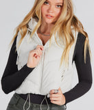 Hit The Slopes Faux Leather Puffer Vest