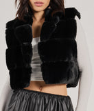 Stay chic this winter with Perfectly Luxe Faux Fur Cropped Vest, a heather gray women's coat perfect for layering. Featuring textured fabric and a trendy fit, this lightweight coat for women transitions effortlessly from cozy everyday wear to formal evening events.