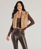 Cozy Glamour Faux Fur Cropped Vest