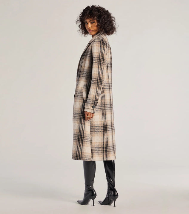 Classic Charm Plaid Trench Coat | Windsor