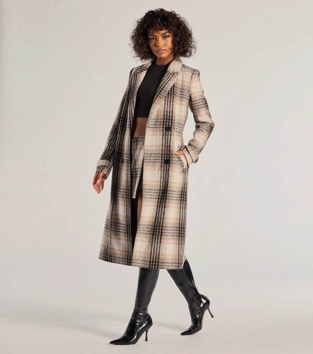 Classic Charm Plaid Trench Coat | Windsor
