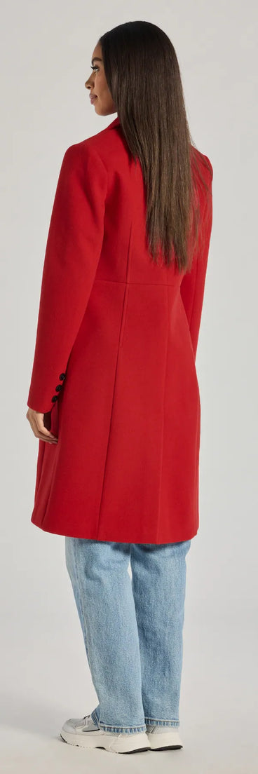 Sophisticated Layers Double-Breasted Faux Wool Trench Coat