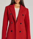 Sophisticated Layers Double-Breasted Faux Wool Trench Coat