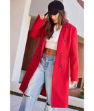 Sophisticated Layers Double-Breasted Faux Wool Trench Coat