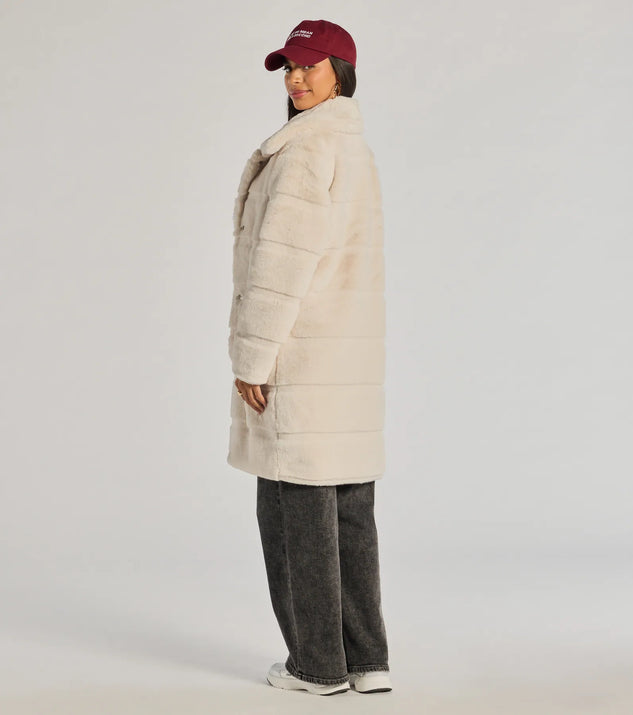 Timeless Glam Faux Fur Trench Coat | Windsor