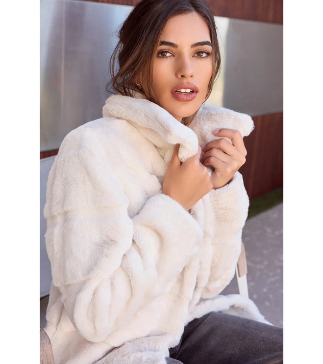 Faux fur trench coat shop