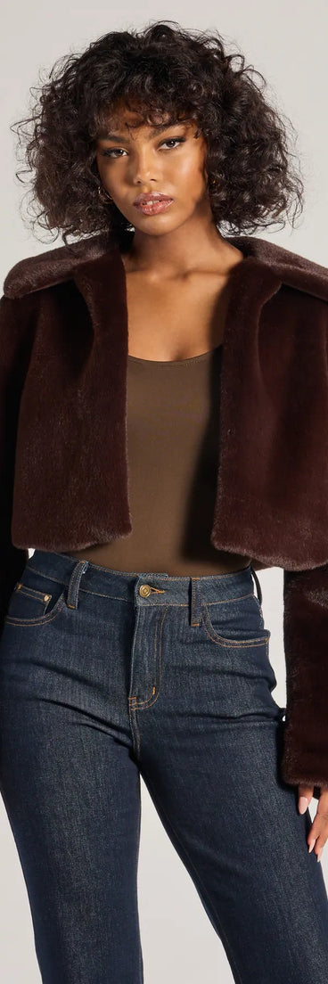 Looking Luxe Faux Fur Cropped Jacket