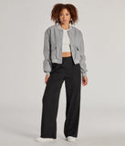 
Upgrade your style game for 2025 with the Cool Girl Energy Faux Wool Bomber Jacket in heather, perfect for any fashion-forward wardrobe.
