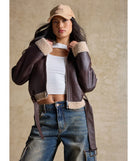 
Upgrade your style game for 2025 with the Cozy Sleek Faux Shearling Trim Moto Jacket in brown, perfect for any fashion-forward wardrobe.