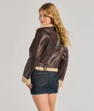 
Upgrade your style game for 2025 with the Cozy Sleek Faux Shearling Trim Moto Jacket in brown, perfect for any fashion-forward wardrobe.