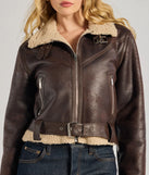 
Upgrade your style game for 2025 with the Cozy Sleek Faux Shearling Trim Moto Jacket in brown, perfect for any fashion-forward wardrobe.