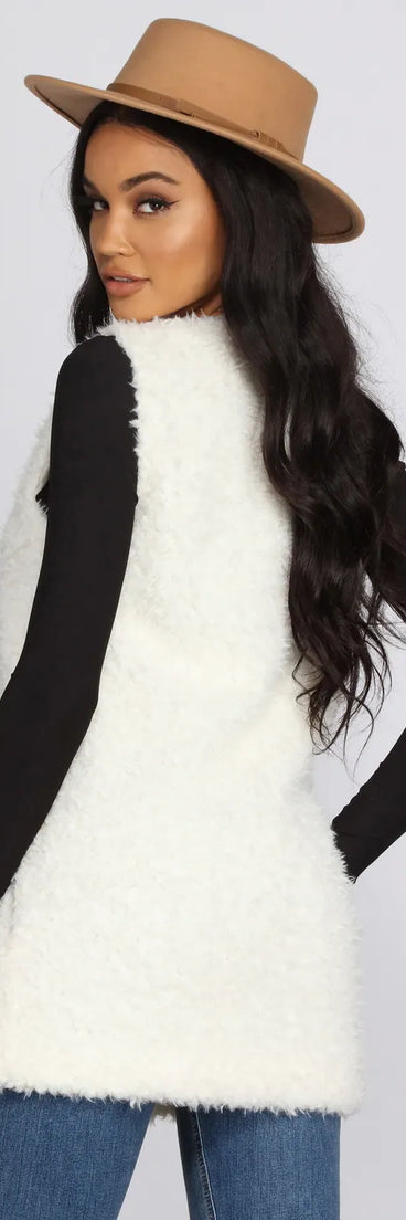 Pretty And Posh Faux Fur Vest