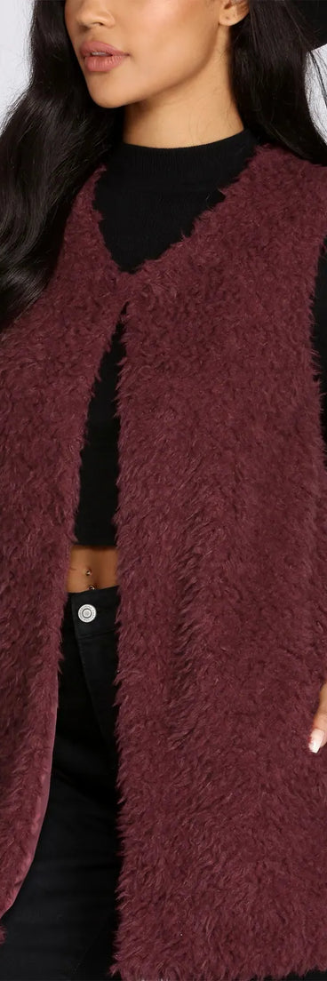 Pretty And Posh Faux Fur Vest