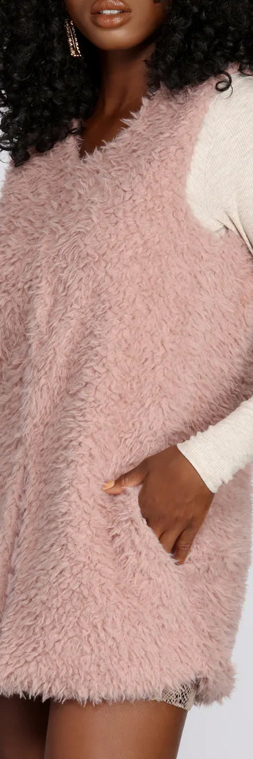 Pretty And Posh Faux Fur Vest
