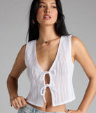Cool It Tie Front Crochet Vest