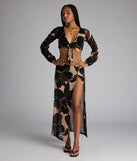 Resort Calling Mesh Tie Front Top