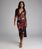 Soft Serve Floral Ruffle Tie-Front Top