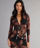 Sweet Escape Floral Tie Front Top