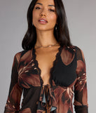 Sweet Escape Floral Tie Front Top