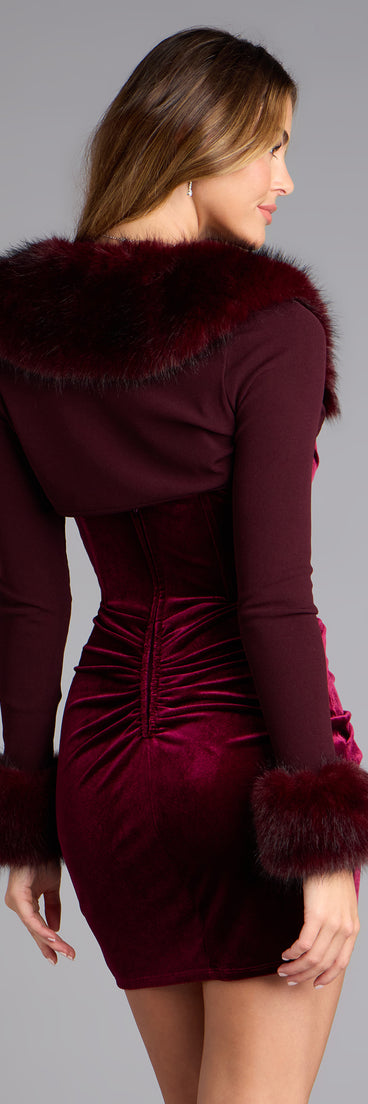 Luxe Affair Removable Faux Fur Bolero