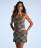 Plaid About You Vest Top